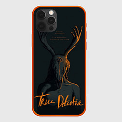 Чехол для iPhone 12 Pro True Detective, цвет: 3D-красный