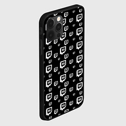 Чехол для iPhone 12 Pro Twitch: Black Pattern, цвет: 3D-черный — фото 2