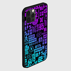 Чехол для iPhone 12 Pro BTS Logos, цвет: 3D-черный — фото 2