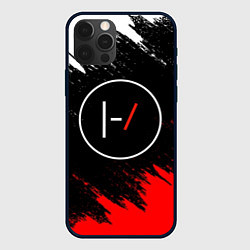 Чехол для iPhone 12 Pro 21 Pilots: Black & Red, цвет: 3D-черный