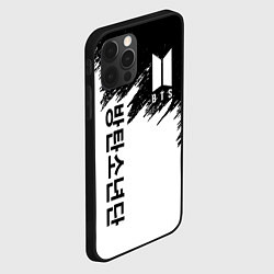 Чехол для iPhone 12 Pro BTS: White & Black, цвет: 3D-черный — фото 2