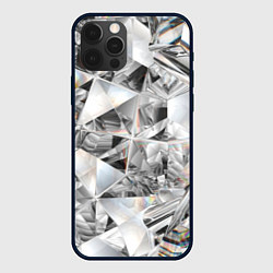 Чехол для iPhone 12 Pro Бриллиантовый блеск, цвет: 3D-черный