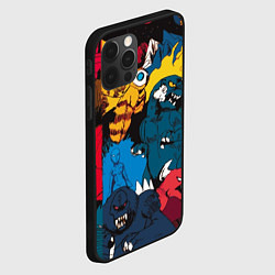 Чехол для iPhone 12 Pro Годзилла, цвет: 3D-черный — фото 2