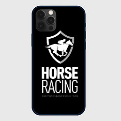 Чехол для iPhone 12 Pro Horse racing, цвет: 3D-черный