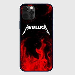 Чехол для iPhone 12 Pro METALLICA НА СПИНЕ, цвет: 3D-черный