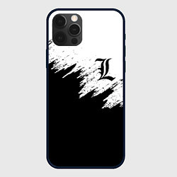 Чехол для iPhone 12 Pro L letter line, цвет: 3D-черный