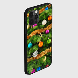 Чехол для iPhone 12 Pro Живая новогодняя ёлка, цвет: 3D-черный — фото 2