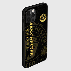 Чехол для iPhone 12 Pro Манчестер Юнайтед - team coat of arms, цвет: 3D-черный — фото 2