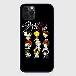 Чехол для iPhone 12 Pro Stray Kids, цвет: 3D-черный