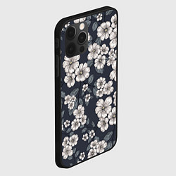 Чехол для iPhone 12 Pro Цветочный букет, цвет: 3D-черный — фото 2