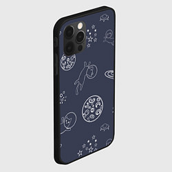 Чехол для iPhone 12 Pro Космо киски, цвет: 3D-черный — фото 2