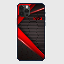 Чехол для iPhone 12 Pro Mass Effect N7, цвет: 3D-черный