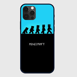 Чехол для iPhone 12 Pro MINECRAFT, цвет: 3D-черный