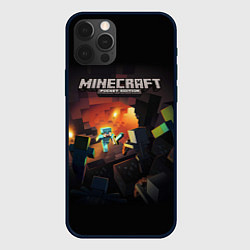 Чехол для iPhone 12 Pro MINECRAFT, цвет: 3D-черный