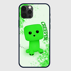 Чехол для iPhone 12 Pro MINECRAFT CREEPER, цвет: 3D-черный