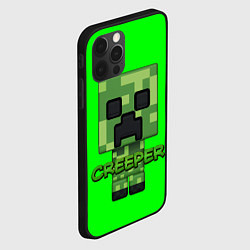 Чехол для iPhone 12 Pro MINECRAFT CREEPER, цвет: 3D-черный — фото 2