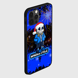 Чехол для iPhone 12 Pro НОВОГОДНИЙ UNDERTALE, цвет: 3D-черный — фото 2