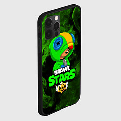 Чехол для iPhone 12 Pro BRAWL STARS LEON, цвет: 3D-черный — фото 2