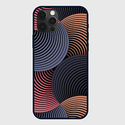 Чехол для iPhone 12 Pro Абстрактный узор, цвет: 3D-черный