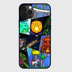Чехол для iPhone 12 Pro Terraria allpic, цвет: 3D-черный