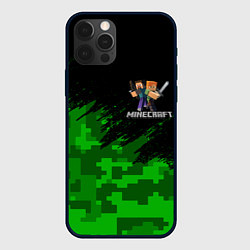 Чехол для iPhone 12 Pro MINECRAFT, цвет: 3D-черный