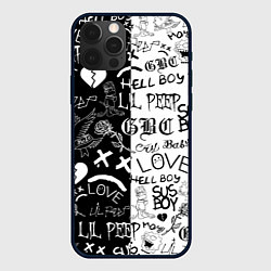 Чехол для iPhone 12 Pro LIL PEEP LOGOBOMBING, цвет: 3D-черный