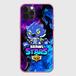 Чехол для iPhone 12 Pro BRAWL STARS LEON, цвет: 3D-малиновый