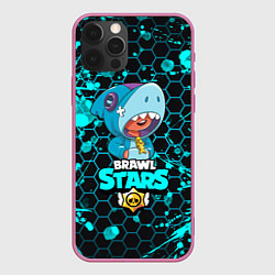 Чехол для iPhone 12 Pro BRAWL STARS LEON, цвет: 3D-малиновый