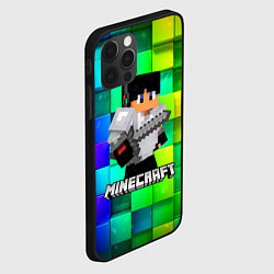 Чехол для iPhone 12 Pro Minecraft Майнкрафт, цвет: 3D-черный — фото 2