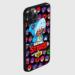 Чехол для iPhone 12 Pro BRAWL STARS LEON SHARK, цвет: 3D-черный — фото 2