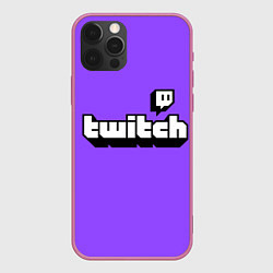 Чехол для iPhone 12 Pro Twitch, цвет: 3D-малиновый