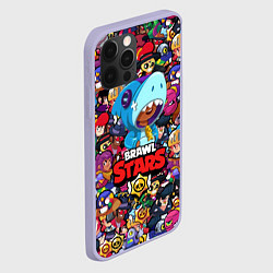 Чехол для iPhone 12 Pro BRAWL STARS: LEON SHARK, цвет: 3D-светло-сиреневый — фото 2