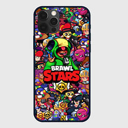 Чехол для iPhone 12 Pro BRAWL STARS:LEON, цвет: 3D-черный