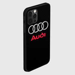 Чехол для iPhone 12 Pro AUDI, цвет: 3D-черный — фото 2