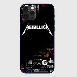 Чехол для iPhone 12 Pro Metallica, цвет: 3D-черный