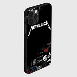 Чехол для iPhone 12 Pro Metallica, цвет: 3D-черный — фото 2
