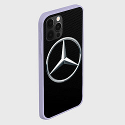 Чехол для iPhone 12 Pro MERCEDES-BENZ CARBON, цвет: 3D-светло-сиреневый — фото 2