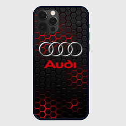 Чехол для iPhone 12 Pro AUDI, цвет: 3D-черный