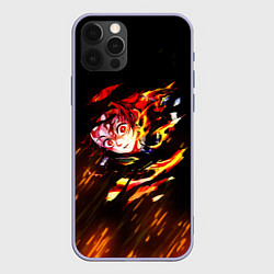 Чехол для iPhone 12 Pro KIMETSU NO YAIBA, цвет: 3D-светло-сиреневый
