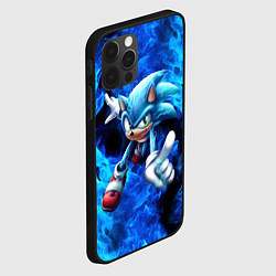 Чехол для iPhone 12 Pro Blue Sonic, цвет: 3D-черный — фото 2