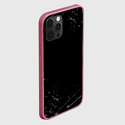 Чехол для iPhone 12 Pro СЕРЫЕ БРЫЗГИ, цвет: 3D-малиновый — фото 2