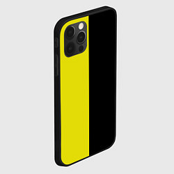 Чехол для iPhone 12 Pro BLACK YELLOW, цвет: 3D-черный — фото 2