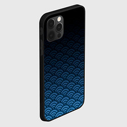 Чехол для iPhone 12 Pro Узор круги темный синий, цвет: 3D-черный — фото 2