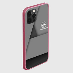 Чехол для iPhone 12 Pro VOLKSWAGEN, цвет: 3D-малиновый — фото 2