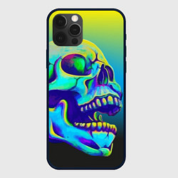 Чехол для iPhone 12 Pro Neon skull, цвет: 3D-черный