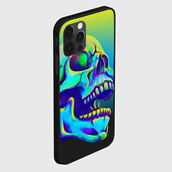 Чехол для iPhone 12 Pro Neon skull, цвет: 3D-черный — фото 2