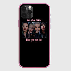 Чехол для iPhone 12 Pro BLACKPINK, цвет: 3D-малиновый