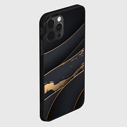 Чехол для iPhone 12 Pro Black gold, цвет: 3D-черный — фото 2