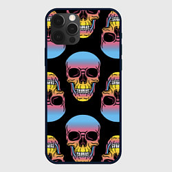 Чехол для iPhone 12 Pro Neon skull!, цвет: 3D-черный