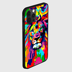 Чехол для iPhone 12 Pro Лев Artistic Art, цвет: 3D-черный — фото 2